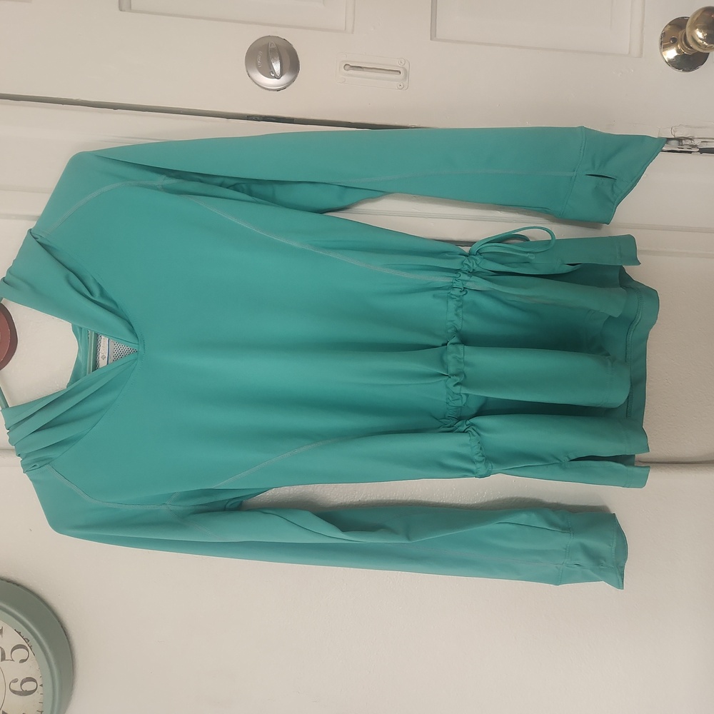 Columbia waist synching hooded pullover long-sleeved jacket